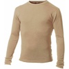 image:image100 Merino Wool  Mens Long Sleeve Crew Shirt  Thermal Base Layer170 Lightweight Desert Sand