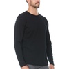 image:image100 Merino Wool  Mens Long Sleeve Crew Shirt  Thermal Base Layer235 Midweight Black