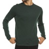 image:image100 Merino Wool  Mens Long Sleeve Crew Shirt  Thermal Base Layer235 Midweight Forest Green
