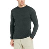 image:image100 Merino Wool  Mens Long Sleeve Crew Shirt  Thermal Base Layer235 Midweight Forest Green