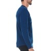 image:image100 Merino Wool  Mens Long Sleeve Crew Shirt  Thermal Base Layer235 Midweight Navy Blue