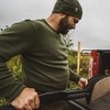 image:image100 Merino Wool  Mens Long Sleeve Crew Shirt  Thermal Base Layer235 Midweight Olive Drab