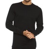image:image100 Merino Wool  Mens Long Sleeve Crew Shirt  Thermal Base Layer400 Expedition Black