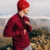 image:image100 Merino Wool  Mens Midweight Quarter Zip  Warm Pullover  MidlayerBurgundy