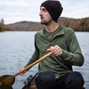 image:image100 Merino Wool  Mens Midweight Quarter Zip  Warm Pullover  MidlayerOlive Drab