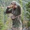 image:image100 Merino Wool  Mens Midweight Quarter Zip  Warm Pullover  MidlayerOlive Drab