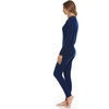 image:image100 Merino Wool  Womens Midweight Top and Bottom  Thermal Base Layer Set  Navy Blue  XLarge