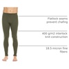 image:image100 Merino Wool Bottoms Mens Base Layer Pants  Long Johns  Thermal Underwear400 Expedition Olive Drab