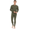 image:image100 Merino Wool Bottoms Mens Base Layer Pants  Long Johns  Thermal Underwear400 Expedition Olive Drab