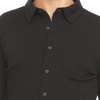 image:image100 Merino Wool Mens Long Sleeve Knit Button Up  Full Length Button Front Closure  Regular FitBlack