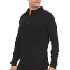 image:image100 Merino Wool Mens Long Sleeve Knit Button Up  Full Length Button Front Closure  Regular FitBlack