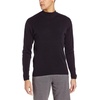 image:image100 Merino Wool Mens Midweight Mock Neck  Base Layer Top  Warm Under ShirtBlack