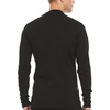 image:image100 Merino Wool Mens Mock Neck  Expedition Weight Long Sleeve  Mid Layer  Warm Under ShirtBlack