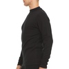 image:image100 Merino Wool Mens Mock Neck  Expedition Weight Long Sleeve  Mid Layer  Warm Under ShirtBlack