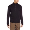 image:image100 Merino Wool Quarter Zip  Mens Expedition Weight Mid Layer  Moisture Wicking  Anti OdorBlack