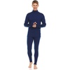 image:image100 Merino Wool Quarter Zip  Mens Expedition Weight Mid Layer  Moisture Wicking  Anti OdorNavy Blue