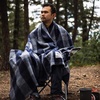image:imageCamp Throw Blanket  80 Recycled Wool  Buffalo Plaid  Warm Throw Blanket  Thick  Washable  62W x 80L  Brown and Tan PlaidGrey  Blue