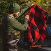 image:imageCamp Throw Blanket  80 Recycled Wool  Buffalo Plaid  Warm Throw Blanket  Thick  Washable  62W x 80L  Brown and Tan PlaidRed and Black Plaid