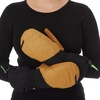 image:imageHeavyweight Mittens  Ski Mitts  Warm Breathable Winter Mittens  Wool InsulationTanBlack