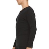 image:imageMens Long Sleeve VNeck  100 Merino Wool Base Layer  Casual Shirt  Under Layer  MidlayerBlack