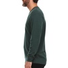 image:imageMens Long Sleeve VNeck  100 Merino Wool Base Layer  Casual Shirt  Under Layer  MidlayerForest Green