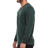 image:imageMens Long Sleeve VNeck  100 Merino Wool Base Layer  Casual Shirt  Under Layer  MidlayerForest Green