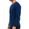 image:imageMens Long Sleeve VNeck  100 Merino Wool Base Layer  Casual Shirt  Under Layer  MidlayerNavy Blue