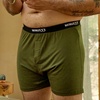 image:imageMens Micro Weight Woolverino Boxer Shorts 84 Merino Wool 12 Nylon 4 SpandexOlive Drab