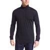 image:imageMens Microweight 14 Zip Mock Neck  Base Layer Shirt  Merino Wool Thermal TopBlack