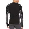 image:imageMens Midweight Base Layer Long Sleeve Shirt  85 Merino Wool  Moisture Wicking CrewBlack Charcoal Gray