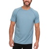 image:imageMerino Wool Mens Micro Weight Raglan TShirt  Short Sleeve Athletic Shirt  AntiOdor  Moisture WickingSlate Blue