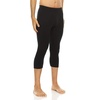 image:imageMerino Wool Three Quarter Skiing Base Layer Pants  Mens Thermal BottomsBlack