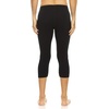 image:imageMerino Wool Three Quarter Skiing Base Layer Pants  Mens Thermal BottomsBlack