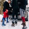image:imageMinus33 Merino Wool Mountain Heritage Elite Light Snowboard Socks  Made in the USA  NoSlip Over the Calf SocksBlue