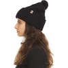 image:imageMinus33 Midweight Everyday Knit Cuff Pom Beanie  100 Merino Wool Winter HatBlack