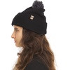 image:imageMinus33 Midweight Everyday Knit Cuff Pom Beanie  100 Merino Wool Winter HatBlack With Ash Gray and Black Pom