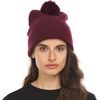 image:imageMinus33 Midweight Everyday Knit Cuff Pom Beanie  100 Merino Wool Winter HatBurgundy