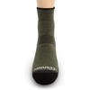 image:imageUSA Made  Mini Crew Socks  Hiking Socks  Merino Wool  Mountain HeritageS54 Lightweight Olive Drab