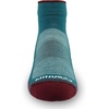 image:imageUSA Made  Trail Running Ankle Socks  Merino Wool Full Cushion Sock  Moisture Wicking Quarter Crew Running SockTeal