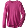 image:image100 Merino Wool Kids Base Layer Midweight Crew Top  Warm Long Sleeve ShirtRadiant Violet
