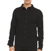 image:image100 Merino Wool Mens Long Sleeve Knit Button Up  Full Length Button Front Closure  Regular FitBlack