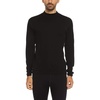 image:image100 Merino Wool Mens Midweight Mock Neck  Base Layer Top  Warm Under ShirtBlack