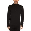 image:image100 Merino Wool Quarter Zip  Mens Expedition Weight Mid Layer  Moisture Wicking  Anti OdorBlack
