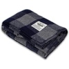 image:imageCamp Throw Blanket  80 Recycled Wool  Buffalo Plaid  Warm Throw Blanket  Thick  Washable  62W x 80L  Brown and Tan PlaidGrey  Blue