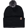 Black With Ash Gray and Black Pom