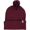 Burgundy With Black and Burgundy Pom