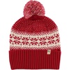 image:imageMinus33 Midweight Everyday Knit Cuff Pom Beanie  100 Merino Wool Winter HatTrue Red Natural Cream Snowflake