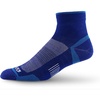 image:imageUSA Made  Running Ankle Socks  Merino Wool Micro No Cushion  Moisture Wicking Quarter Crew Running Sock  Blue  Large