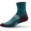 image:imageUSA Made  Trail Running Mini Crew Socks  Merino Wool Full Cushion Sock  Moisture Wicking Running SockTeal