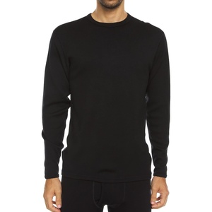 image:image100 Merino Wool  Mens Long Sleeve Crew Shirt  Thermal Base Layer400 Expedition Black